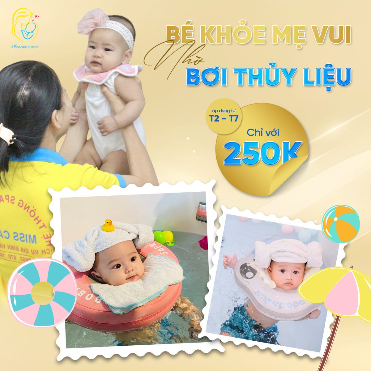 BÉ KHỎE MẸ VUI NHỜ BƠI THỦY LIỆU