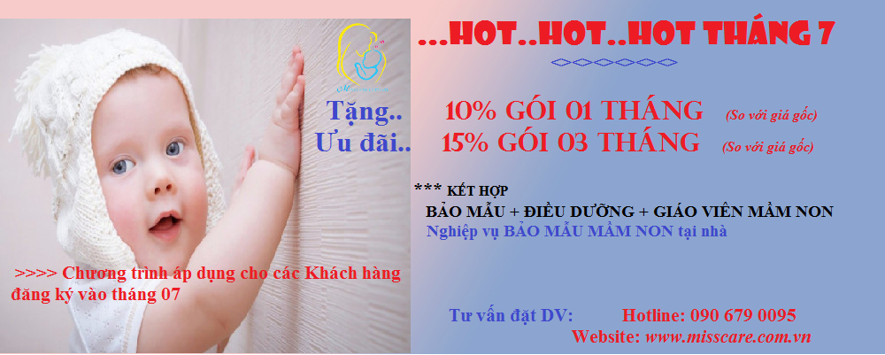 ƯU ĐÃI THÁNG 07 DÀNH CHO BÉ >>> DỊCH VỤ MỚI CAO CẤP TẠI NHÀ