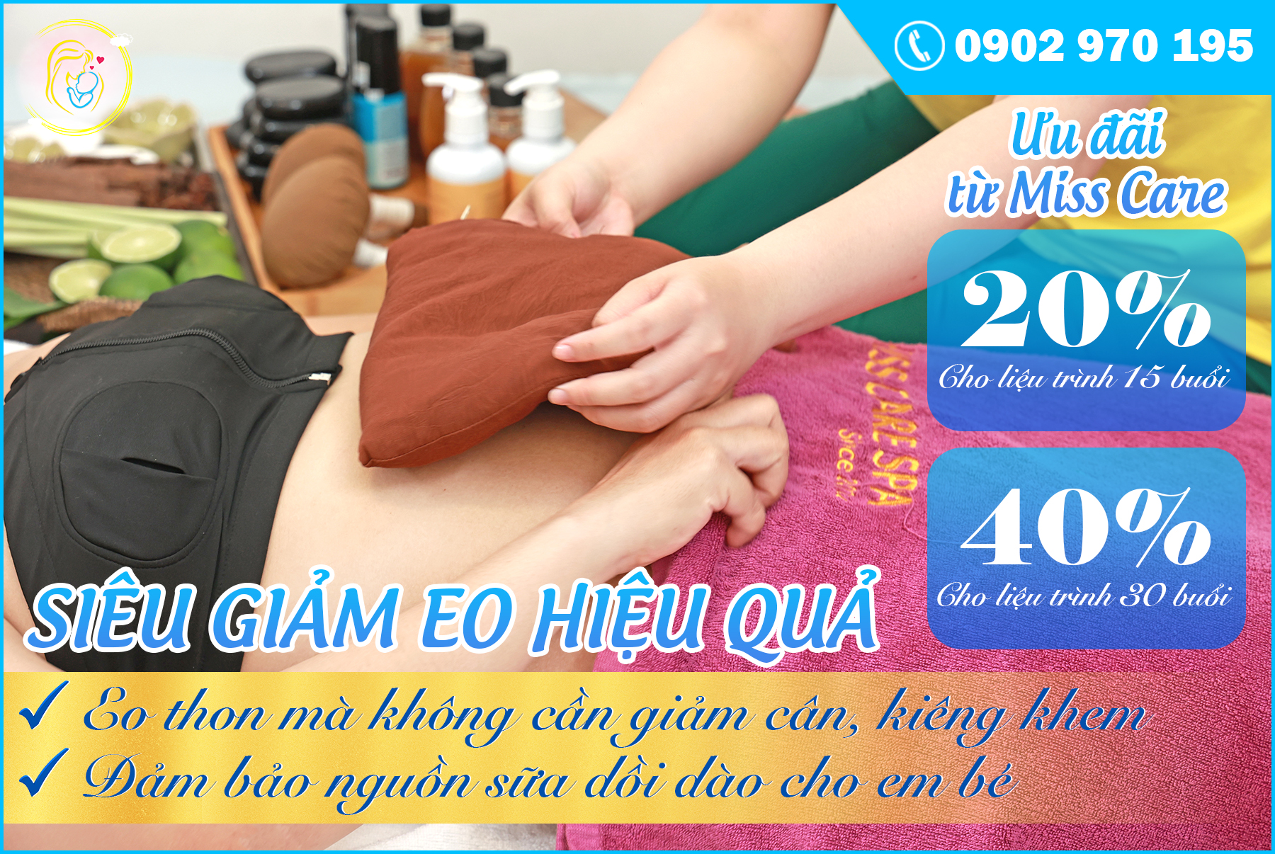 ƯU ĐÃI TỪ MISS CARE: GÓI GIẢM EO SAU SINH