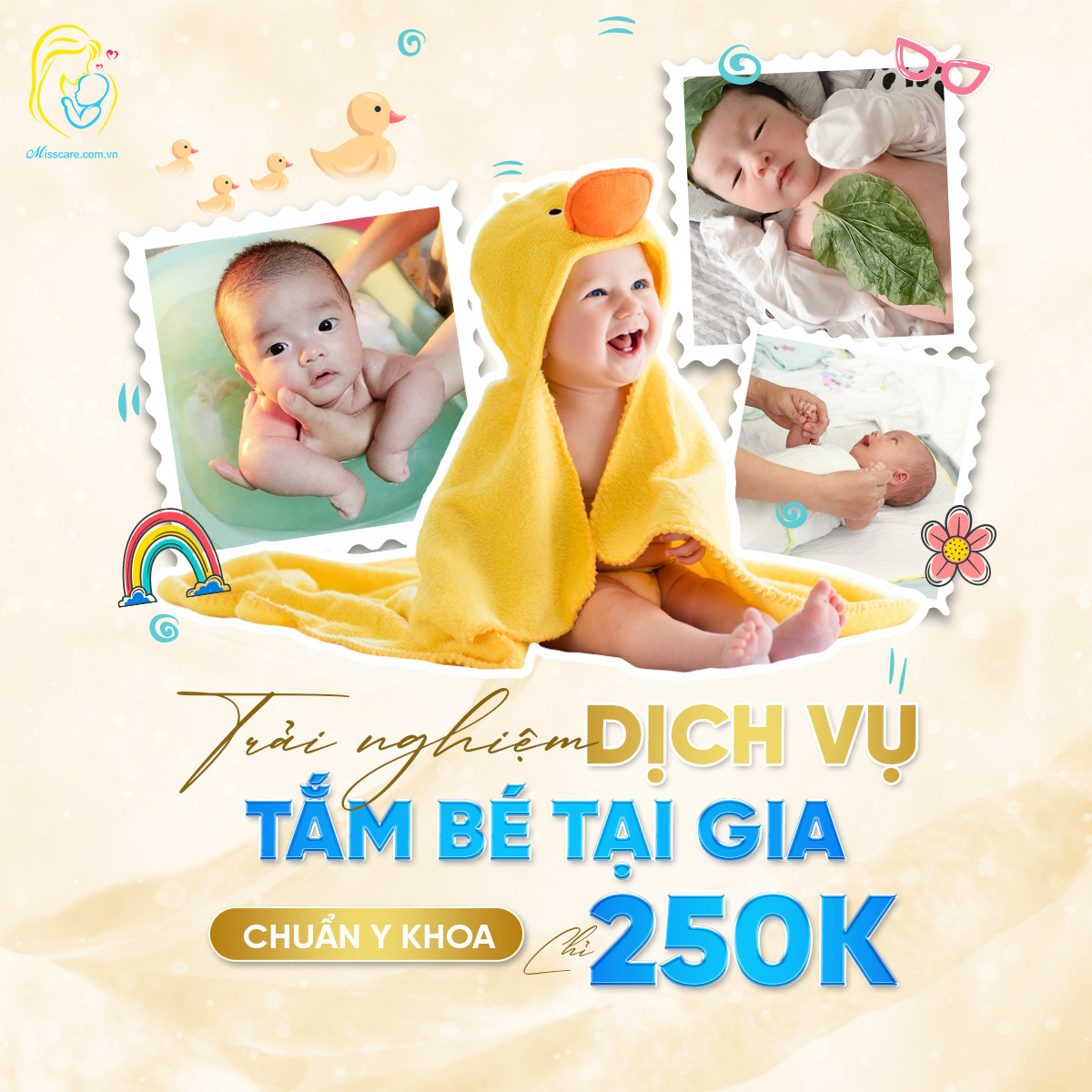 TRẢI NGHIỆM DỊCH VỤ TẮM BÉ TẠI NHÀ CHUẨN Y KHOA CHỈ VỚI 250K