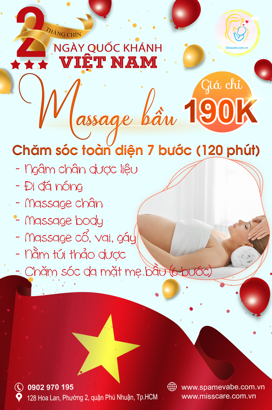 CHÀO MỪNG QUỐC KHÁNH 2/9 VỚI “ƯU ĐÃI KHỦNG” ĐẾN TỪ MISS CARE