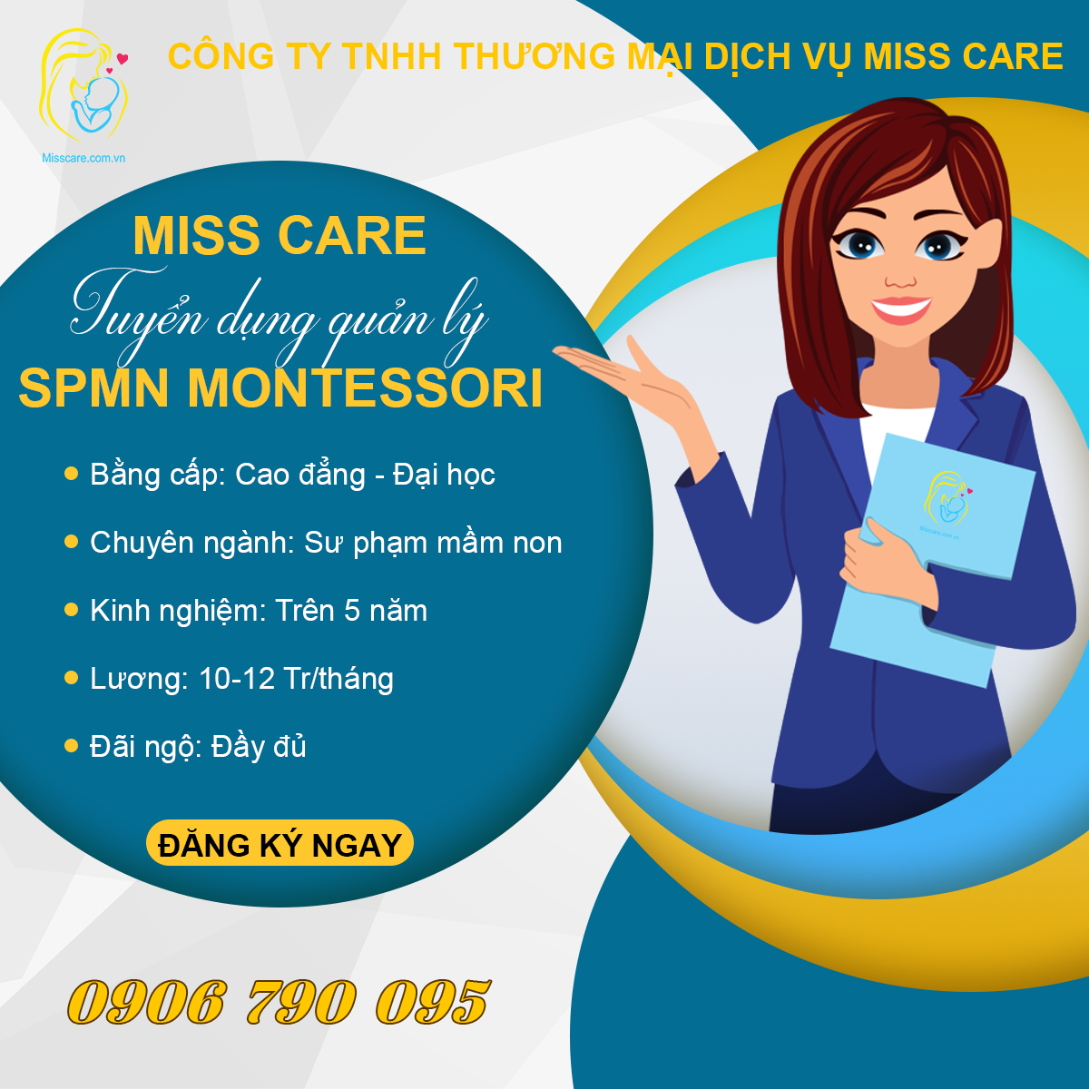 TUYỂN DỤNG QUẢN LÝ SƯ PHẠM MẦM NON MONTESSORI