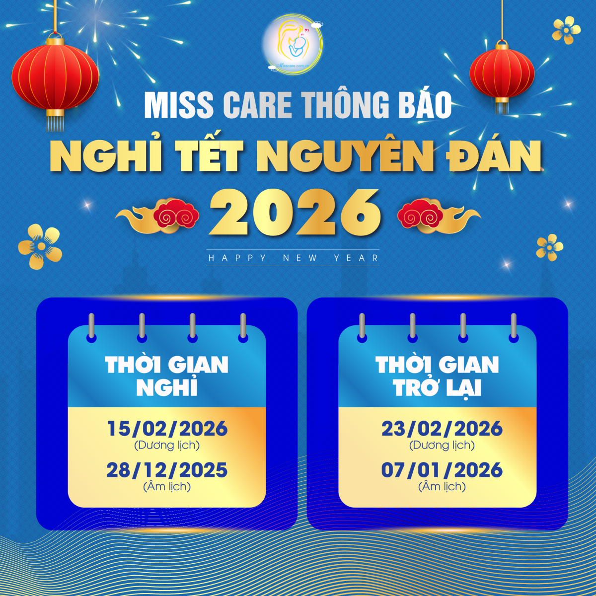 THÔNG BÁO LỊCH NGHỈ TẾT NGUYÊN ĐÁN 2026 – MISS CARE